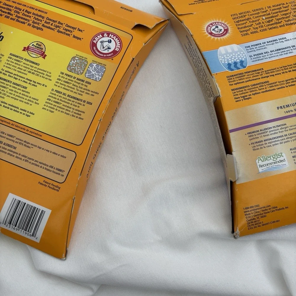 Arm‎ & Hammer Hoover Type A Vacuum Bags 2 Packages-Odor Eliminating Bags